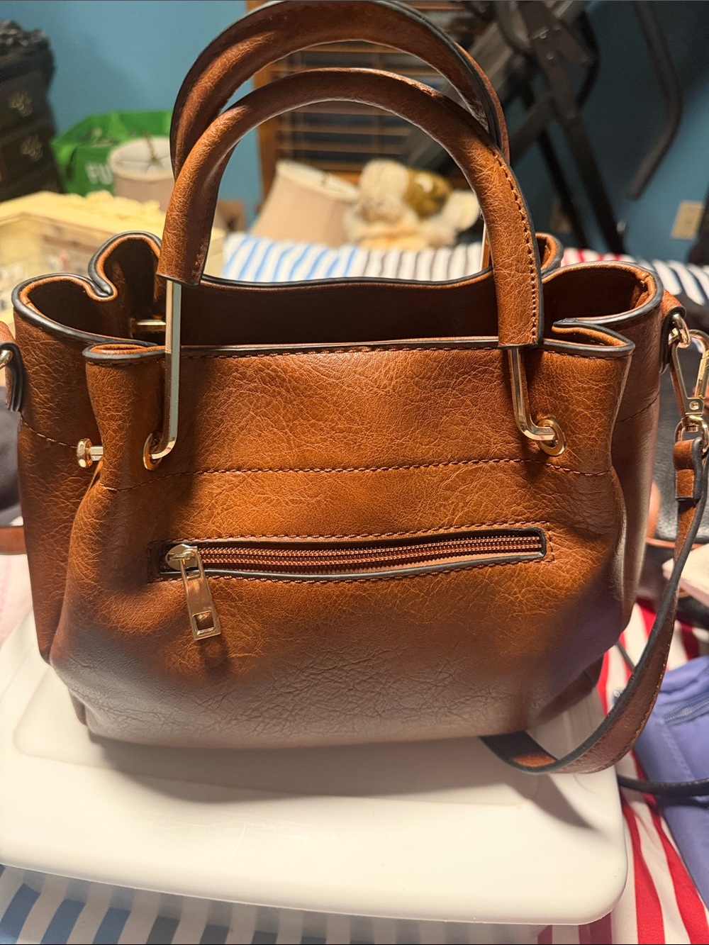 Classic Women’s Tan Satchel Handbag
